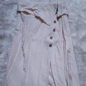 Free People Fold Over Top Button Down Skirt NWOT